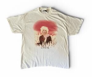 Vintage Y2K 2002 White Cher Living Proof Farewell Tour Giant T-Shirt Large